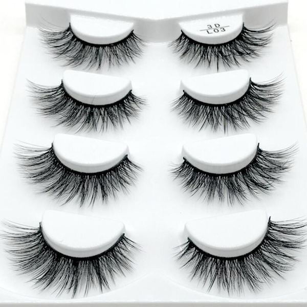 MERISDEL Mink-ripsienpidennys (4 paria) Svart L03