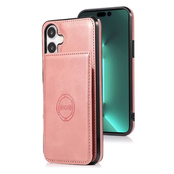 iPhone 16 Plus - Skyddande Skal med Kortfack Blå