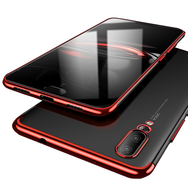 Stilfuldt ekstra tyndt silikonecover fra Floveme - Huawei P20 Röd