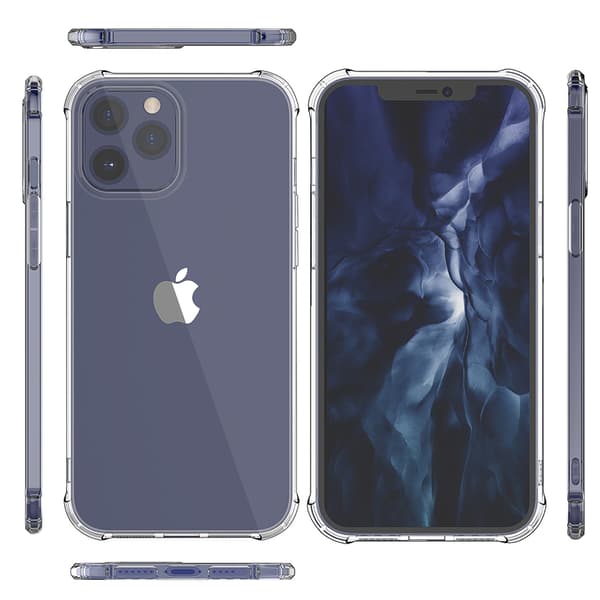 Kraftfullt Skyddande Silikonskal - iPhone 14 Pro Svart/Guld