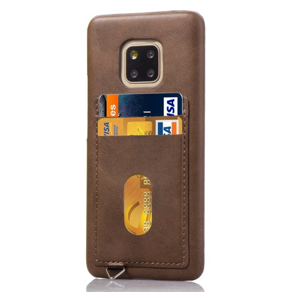 Vintage-Mark Skal med Kortfack fr�n Leman - Huawei Mate 20 Pro Rosaröd