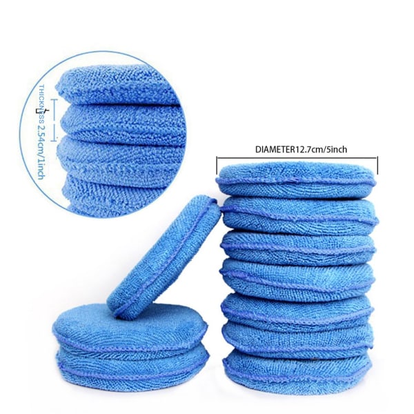 Smidig Slittålig Mikrofiber Rengörings Svamp Blå