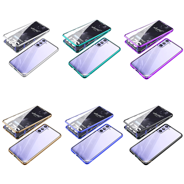 Exklusivt Dubbelt Magnetiskt Skal - Samsung Galaxy S21 Plus Silver