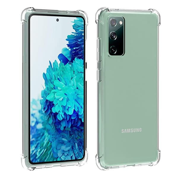 Skyddande Silikonskal (Airbaghörn) - Samsung Galaxy S20 FE Blå/Rosa