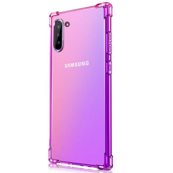 Skyddande FLOVEME Silikonskal - Samsung Galaxy Note10 Svart/Guld