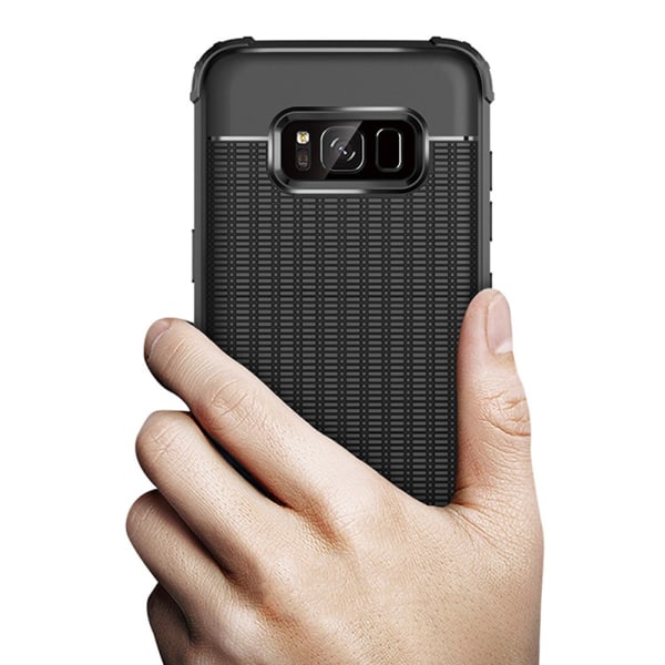 Effektivt beskyttelsesdeksel (LEMAN) for Samsung Galaxy S8 Röd