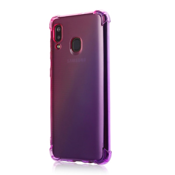 Samsung Galaxy A40 - Stilsäkert Ruff-Grip Skal Rosa/Lila