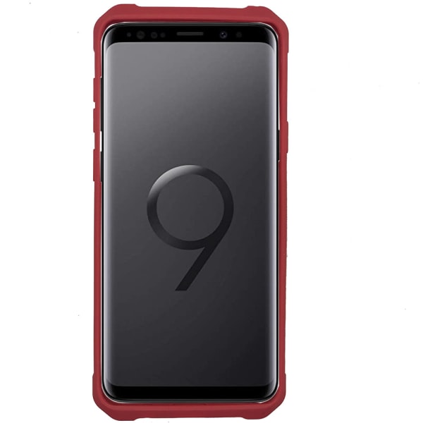 Samsung Galaxy S9 - Gennemtænkt cover med kortholder Röd