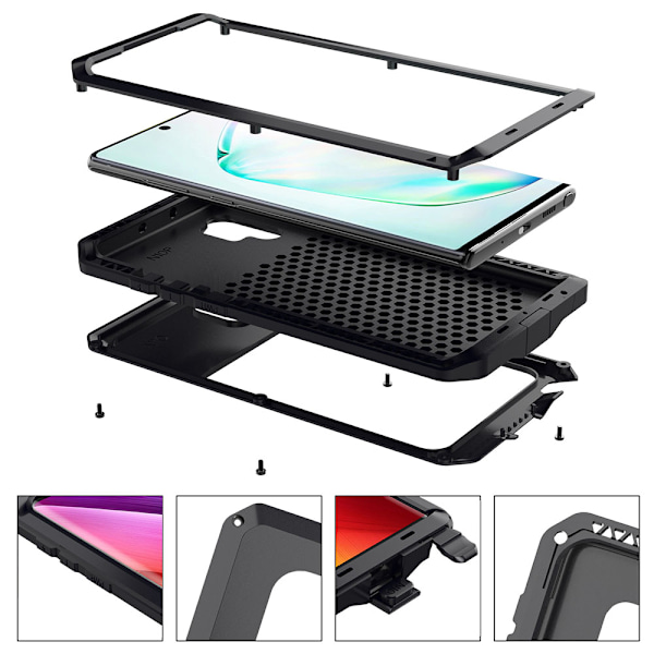 Samsung Galaxy Note10 Plus - Heavy Duty Skal Vit Vit