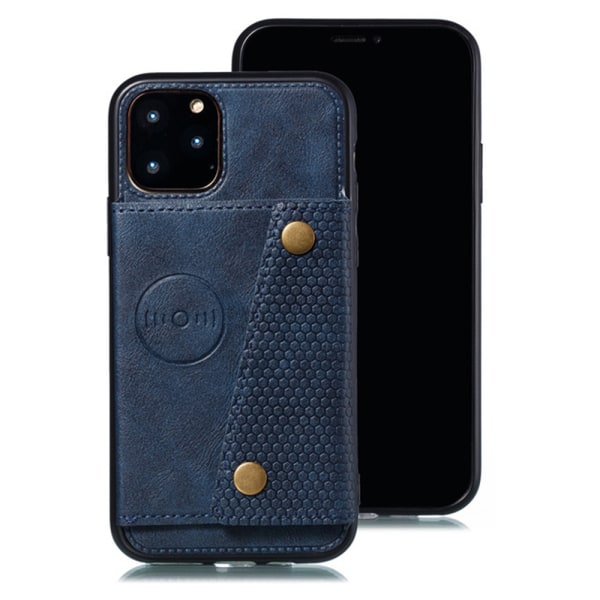 Smidigt Skyddsskal med Korthållare - iPhone 11 Pro Max Mörkblå