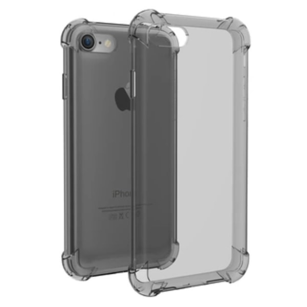 iPhone 7 - Eksklusivt praktisk stilfuldt silikonetui Anti-crash Grå