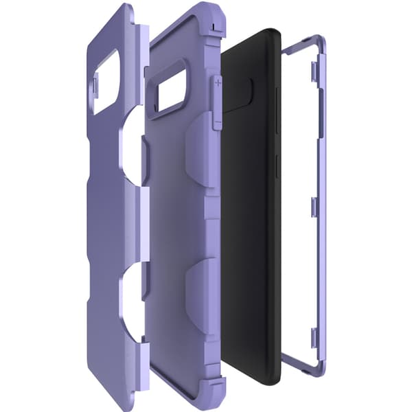 Samsung S10 Plus - Eksklusivt og beskyttende deksel \"Rugged Robot\" Lila