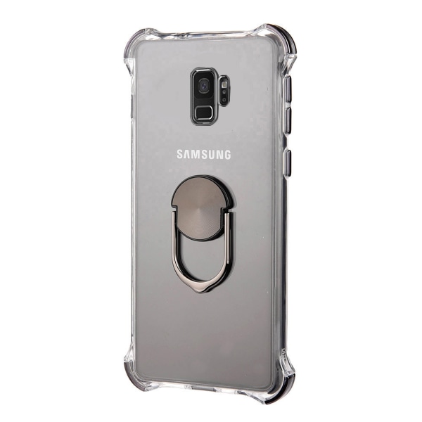 Effektivt silikondeksel med ringholder - Samsung Galaxy S9 Guld