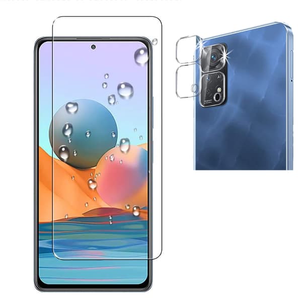 3-PAK Redmi Note 11 Skærmbeskyttelse Kameralinsebeskyttelse 0,3mm Transparent