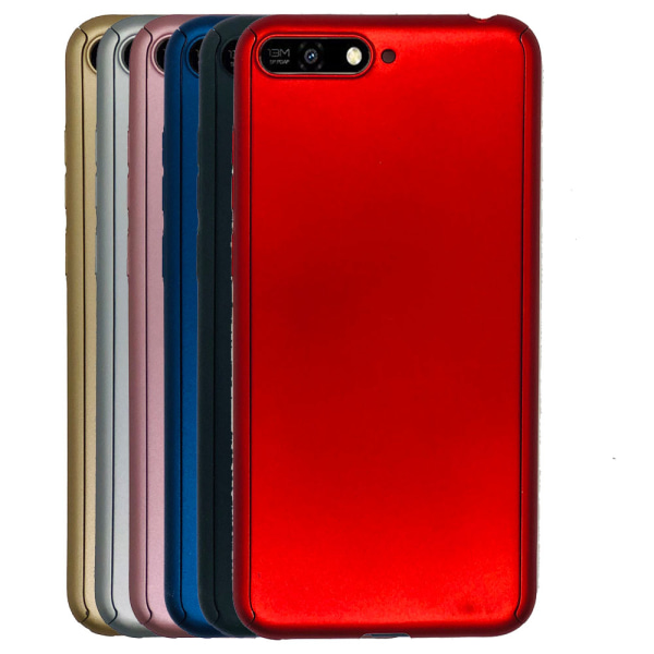 Huawei Y6 2018 - Beskyttende dobbeltsidig deksel Röd