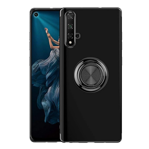 Gennemtænkt cover med ringholder - Huawei Nova 5T Silver