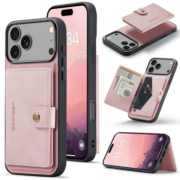 iPhone 17 Pro Plånboksskal  4 Kort + Sedlar Grön