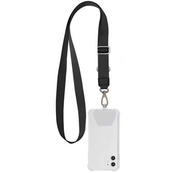 Praktisk Mobilholder/Halskjede Grå