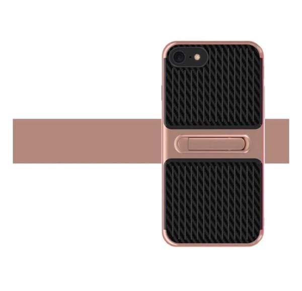 iPhone 7 PLUS - Smart Stötdämpande Hybridskal i Karbon FLOVEME Grå