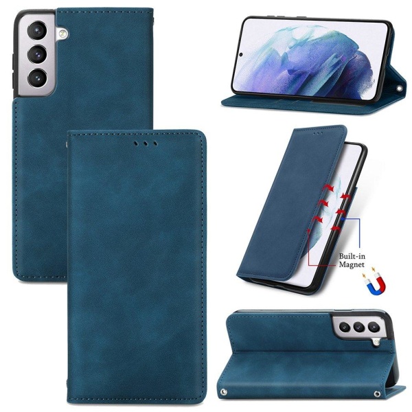 Stilig lommebokdeksel (Floveme) - Samsung Galaxy S21 Mörkblå