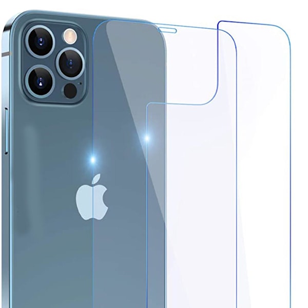 2-PACK 3-in-1 Fram- & Baksida Kameralinsskydd iPhone 12 Pro Max Transparent
