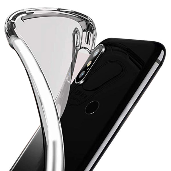 Samsung Galaxy A40 - Praktisk cover med kortrum FLOVEME Transparent/Genomskinlig