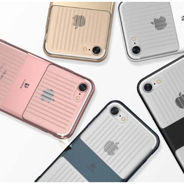 FLOVEME Eksklusivt Smart stødabsorberende Hybrid Cover - iPhone 7 Marinblå