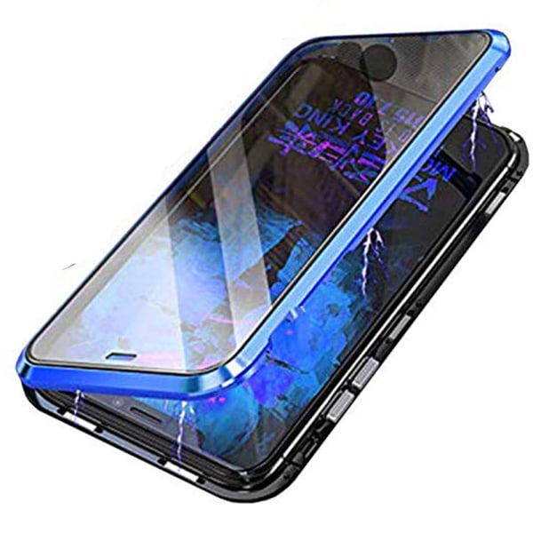 Stilfuldt dobbeltsidet magnetisk cover - iPhone SE 2020 Blå