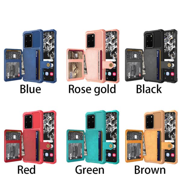 Kraftfuldt cover med kortrum - Samsung Galaxy S20 Plus Blå