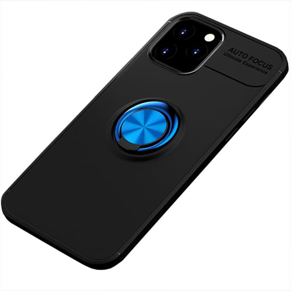 iPhone 12 Pro - Effektfullt Stöttåligt Skal med Ringhållare Svart