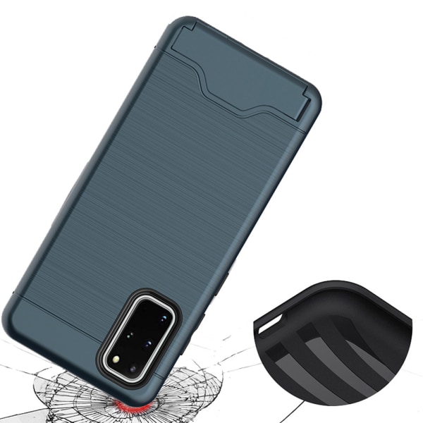 Cover med kortholder - Samsung Galaxy S20 Plus Svart