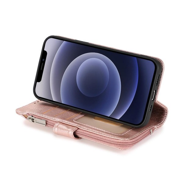 Stilig praktisk lommebokdeksel - iPhone 12 Mini Brun