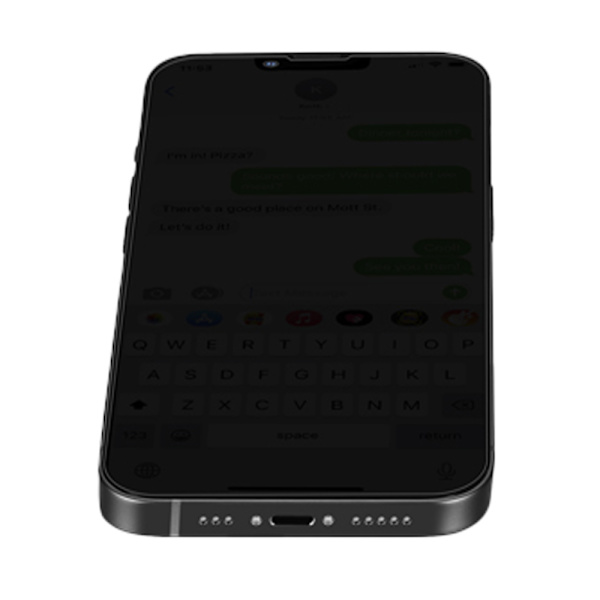 iPhone 15 Pro Max Skærmbeskyttelse Anti-Spy HD 0,3mm 3-Pack Svart