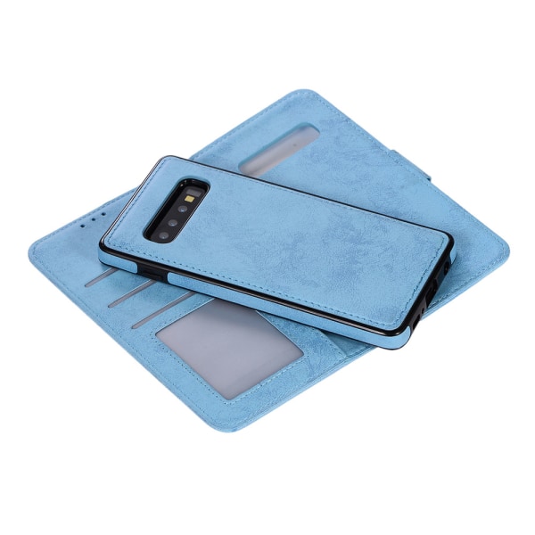 Godt laget 2 i 1 lommebokdeksel - Samsung Galaxy S10 Plus Himmelsblå