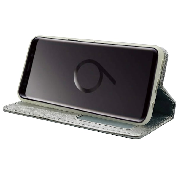 Smart Stilsäkert Plånboksfodral (DOVE) - Samsung Galaxy S9 Silver