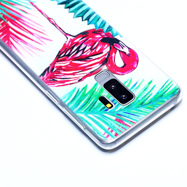 Deksel i retrodesign (Palm Flamingo) til Samsung Galaxy S9 Plus