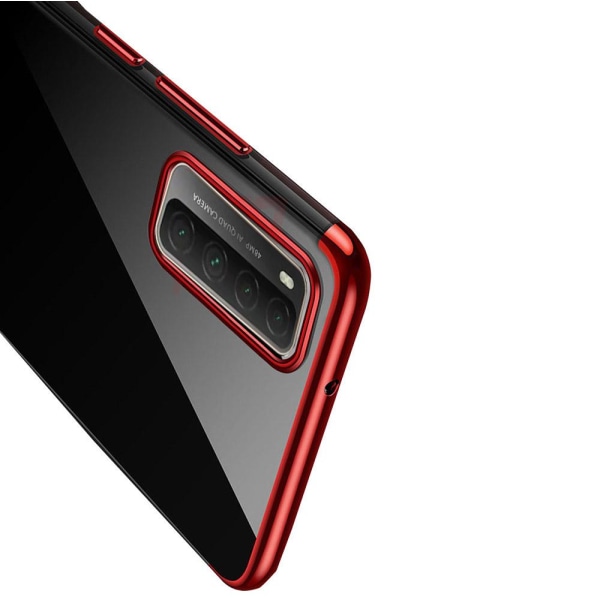 Smidigt Skal med Ringhållare - Huawei P Smart 2021 Röd