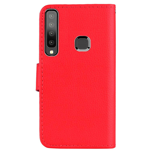 Genomstänkt Plånboksfodral - Samsung Galaxy A9 2018 Röd