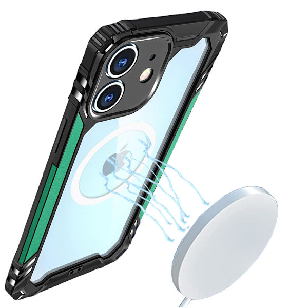iPhone 12 - Extra Skyddande Stilsäkert Skal Grön