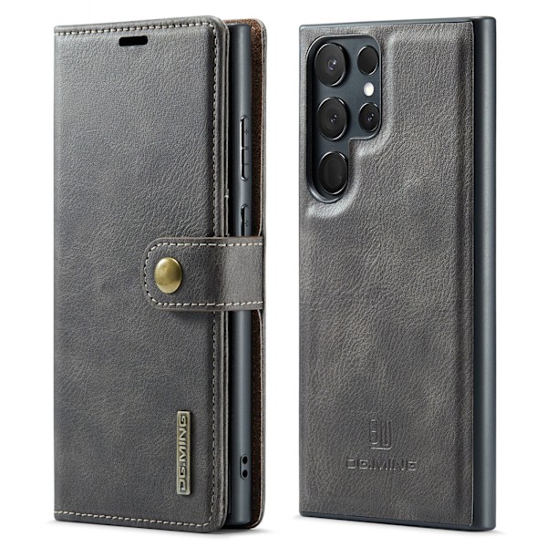 Samsung Galaxy S24 Ultra - Multifunktionellt Fodral i Läder Brun