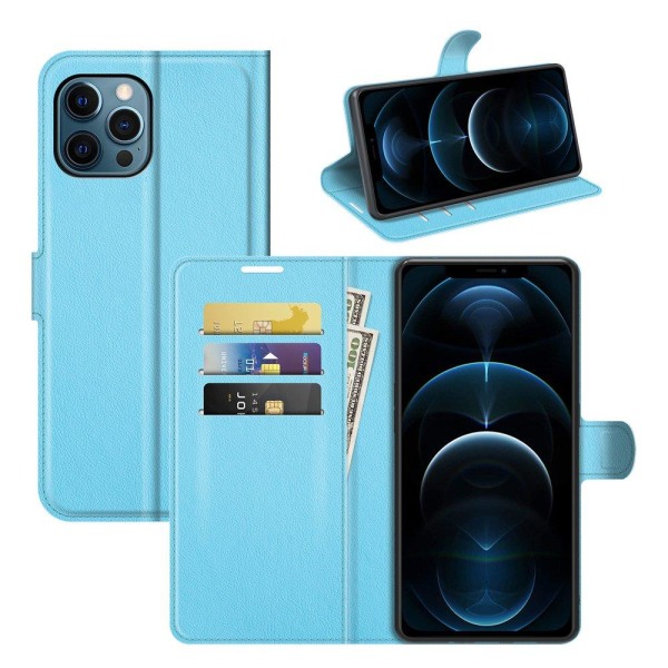 Tyylikäs käytännöllinen lompakkokotelo - iPhone 12 Pro Max Lila