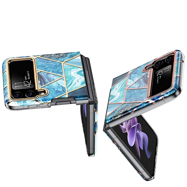 Elegant Skal i Mosaikdesign - Samsung Galaxy Z Flip 3 Lila