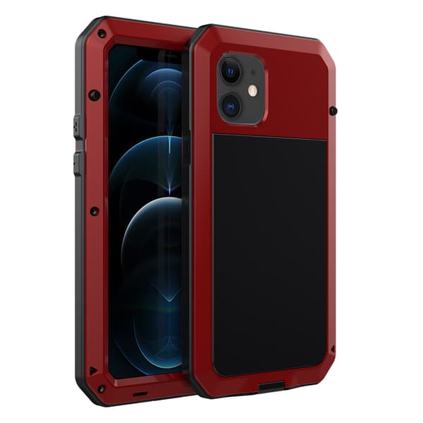 Kraftigt HEAVY DUTY Skal i Aluminium - iPhone 12 Pro Max Röd