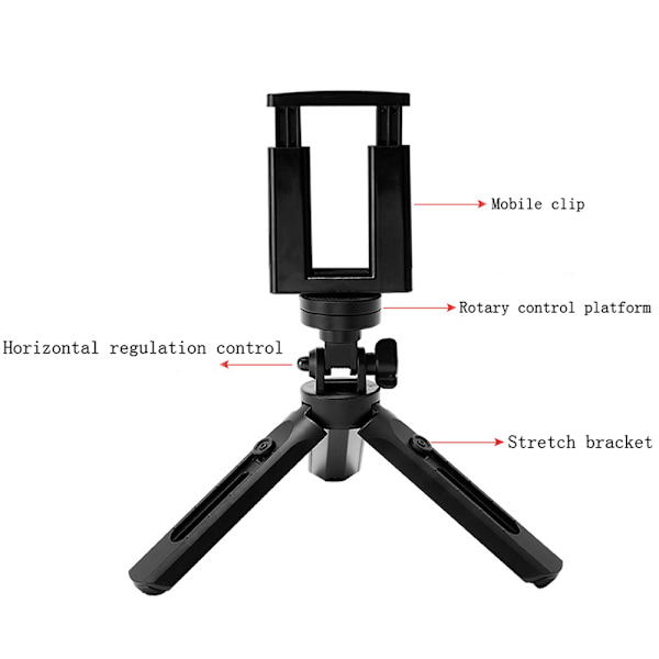 Smidigt Justerbar Kamerastativ/Tripod Svart
