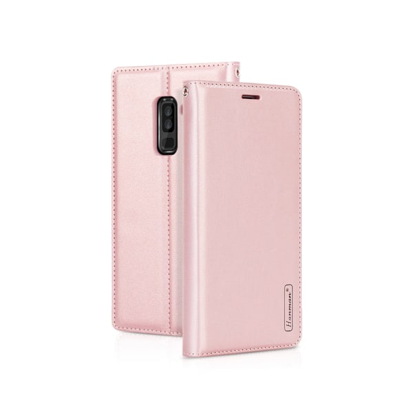T-Casual - Smidigt Fodral med Plånbok för Samsung Galaxy A6 Plus Rosaröd
