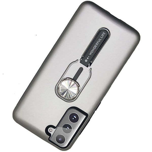 Praktiskt Skyddsskal med H�llare - Samsung Galaxy S21 Plus Svart