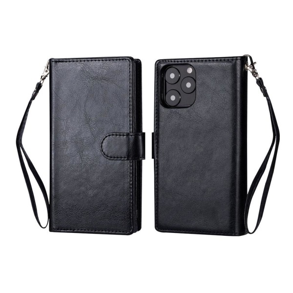 Robust Smooth 9-Card Wallet Cover - iPhone 12 Pro Max Svart