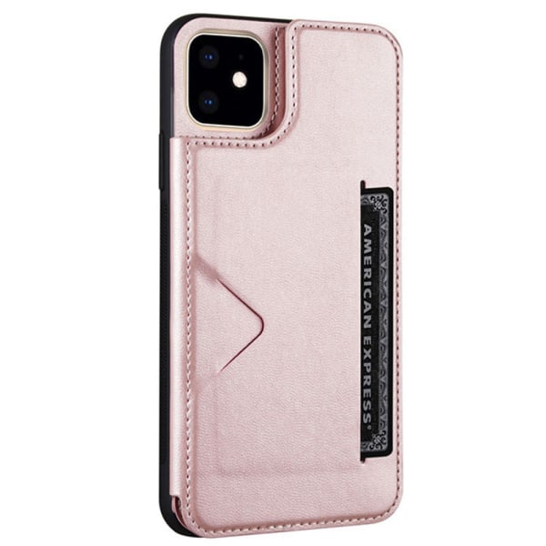 iPhone 11 - Stilfuldt fleksibelt cover med kortholder HANMAN Brun