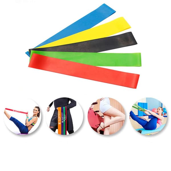 Kraftfullt Smidigt Tränings Gummiband (Olika Motstånd) Gul