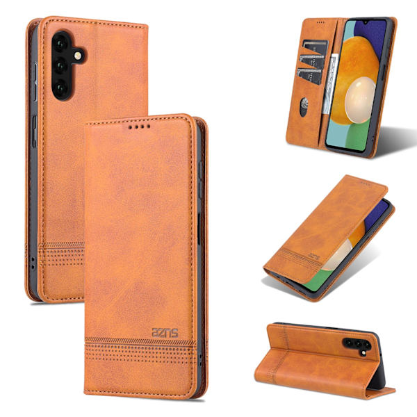 Samsung A14 5G- Plånboksfodral med 3-kortfack i Flera Färger Brown